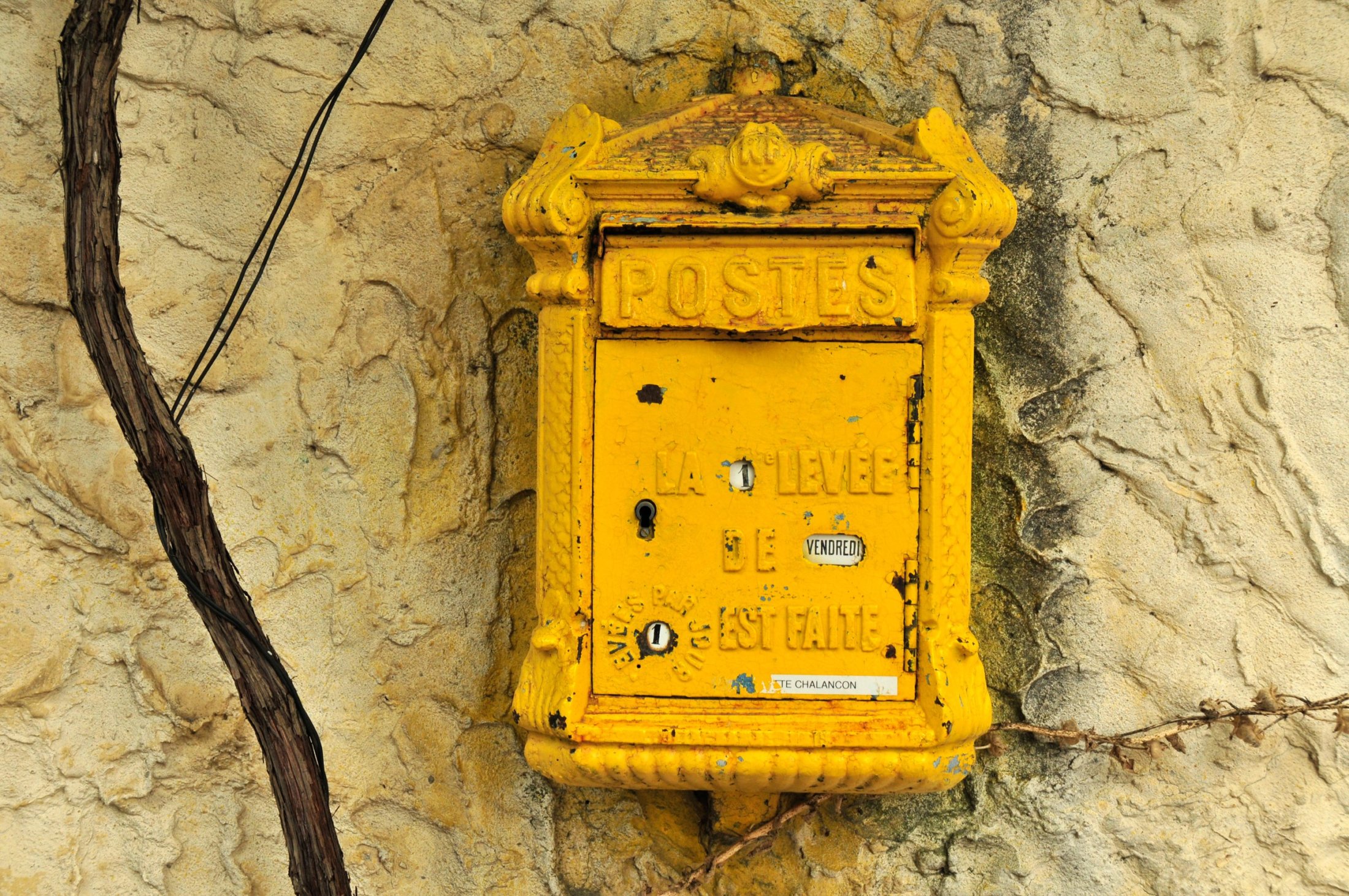 Ancient Post box in France