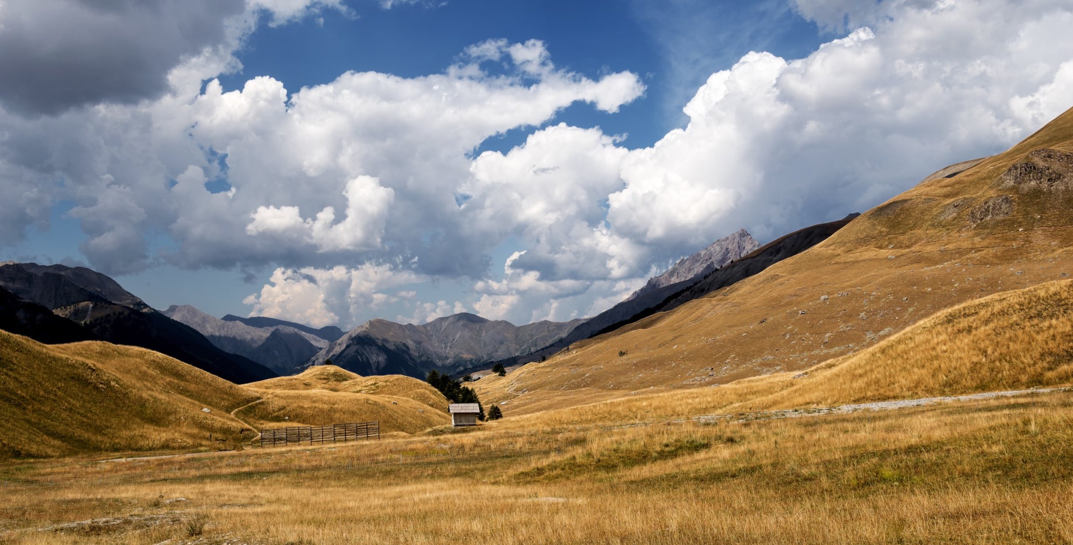 View from col de Larche to France