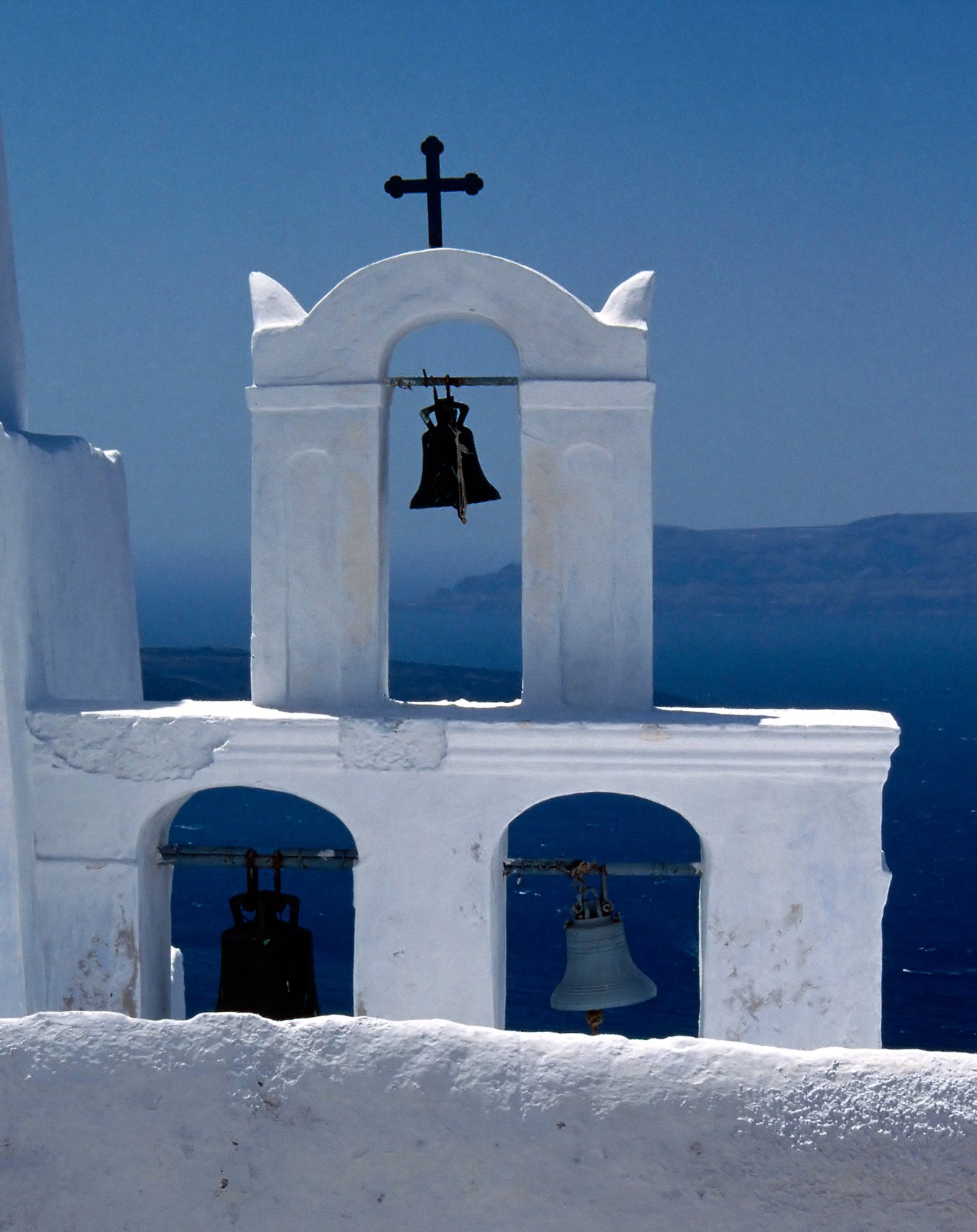 Greece bell tower on Santorini