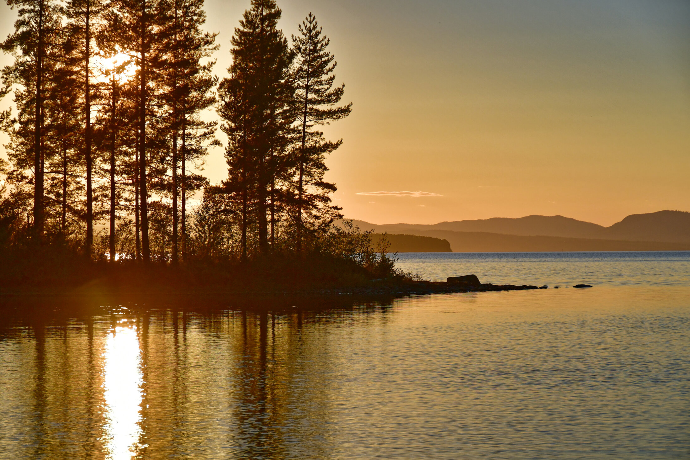 Sonnenuntergang am Siljansee