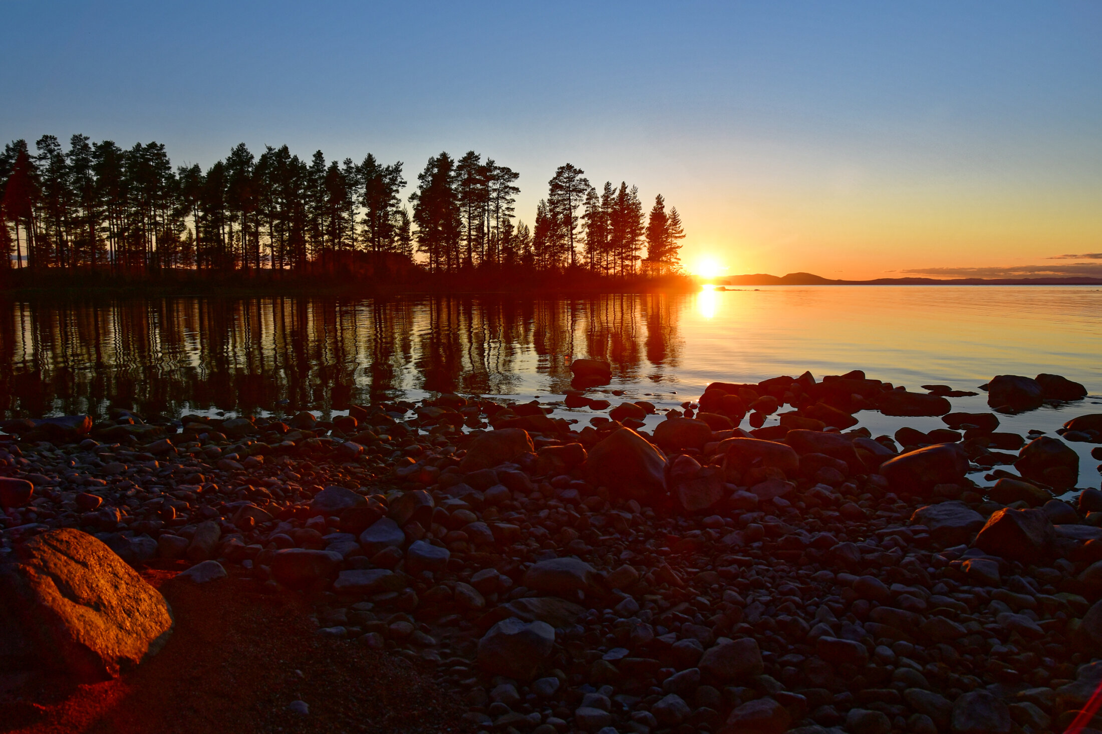 Sonnenuntergang am Siljansee